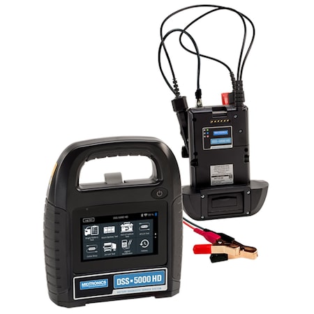 Midtronics HD Heavy-Duty Battery & Electrical System Analyzer; Includes Tester, Charging Dock, And Amp Clamp DSS-5000 HD KIT